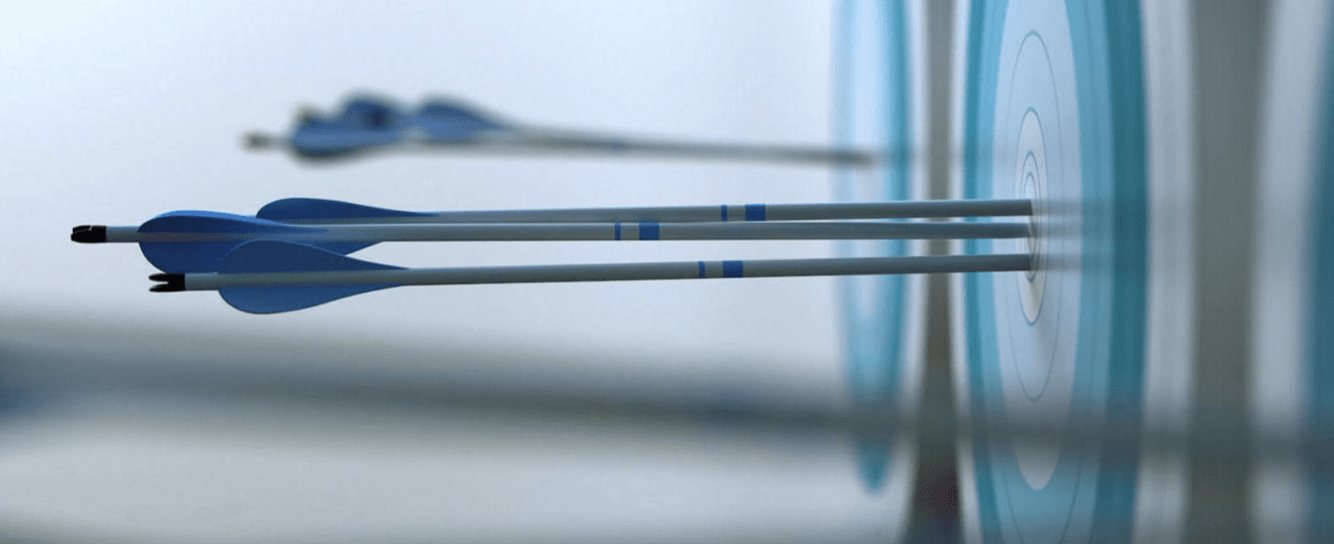 Arrows hitting target