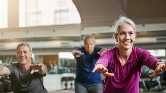 Personengruppe beim Sport