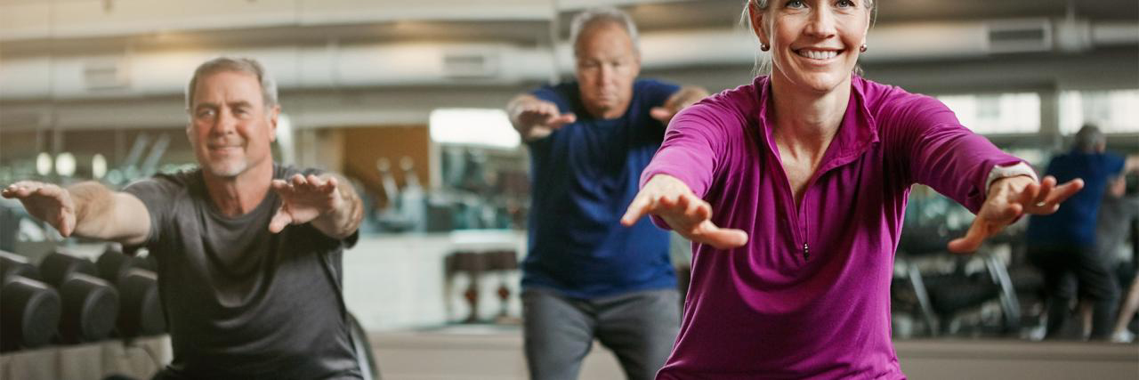 Personengruppe beim Sport